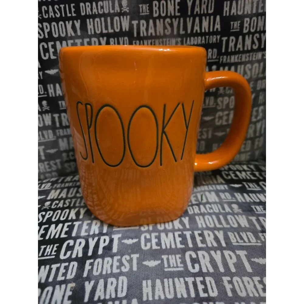 NWT Rae Dunn Spooky Orange Halloween Mug
